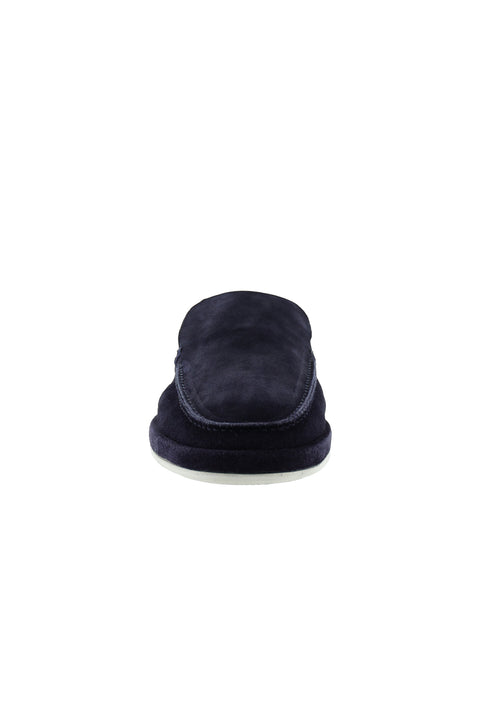 Dark Navy Suede Casual Loafer Leather Shoes