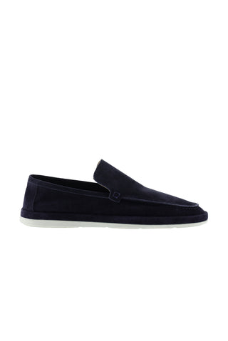 Koyu Lacivert Süet Casual Loafer Deri Ayakkabı