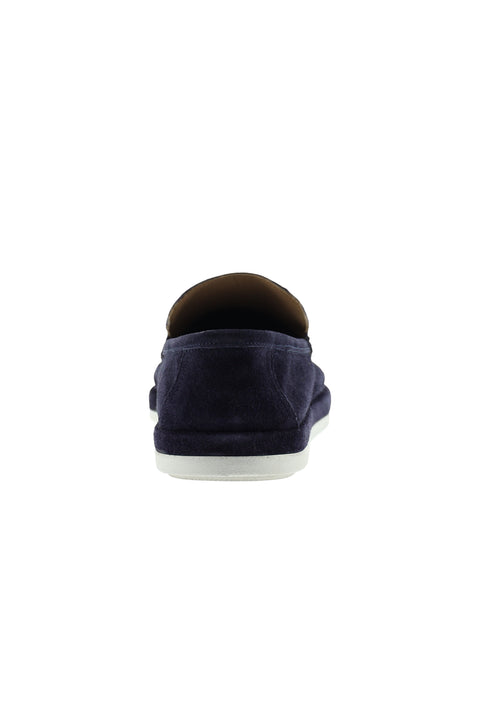 Dark Navy Suede Casual Loafer Leather Shoes