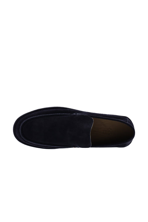 Dark Navy Suede Casual Loafer Leather Shoes