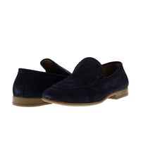 Dark Navy Casual Leather Loafer Shoes