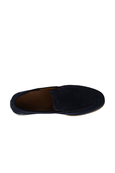 Dark Navy Casual Leather Loafer Shoes