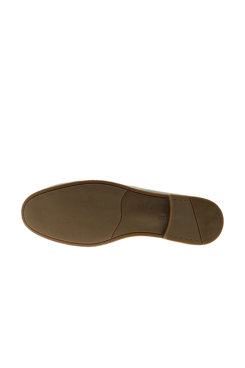 Medium Beige Casual Leather Loafer Shoes