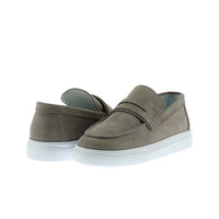 Medium Grey Casual Nubuck Leather Shoes