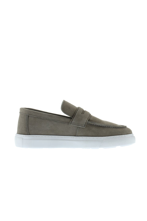 Medium Grey Casual Nubuck Leather Shoes