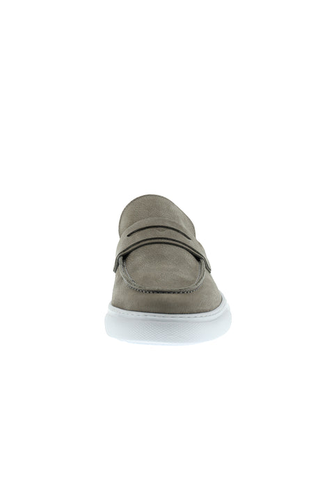 Medium Grey Casual Nubuck Leather Shoes