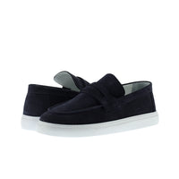 Dark Navy Casual Nubuck Leather Shoes
