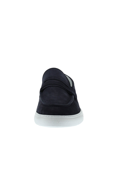 Dark Navy Casual Nubuck Leather Shoes