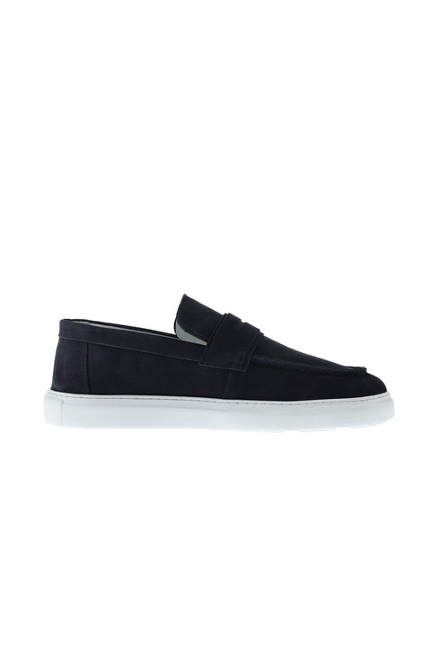 Dark Navy Casual Nubuck Leather Shoes