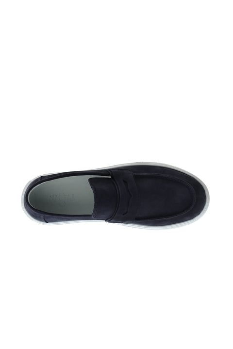 Dark Navy Casual Nubuck Leather Shoes