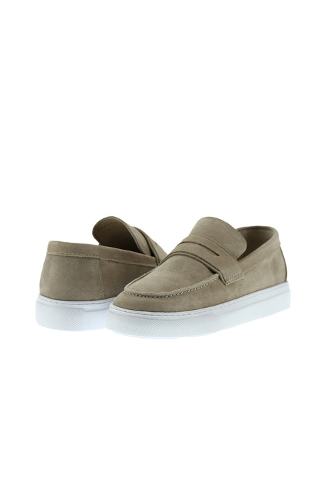 Medium Beige Casual Nubuck Leather Shoes