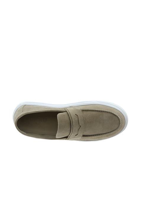Medium Beige Casual Nubuck Leather Shoes