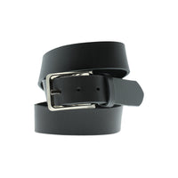 Medium Grey Classic Leather Belt