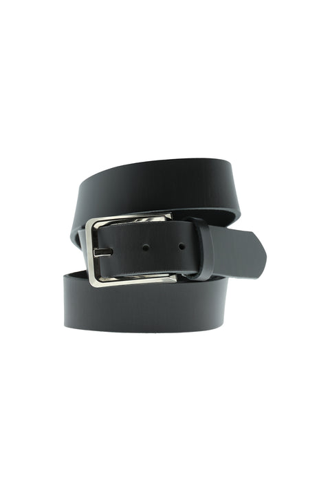 Medium Grey Classic Leather Belt