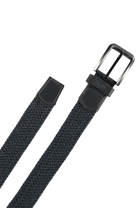 Medium Grey Patterned Lycra Stretch Sports Knit Belt