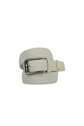 Medium Beige Patterned Lycra Stretch Sports Knit Belt