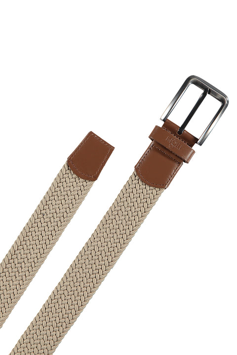 Medium Mink Patterned Lycra Stretch Sport Knit Belt