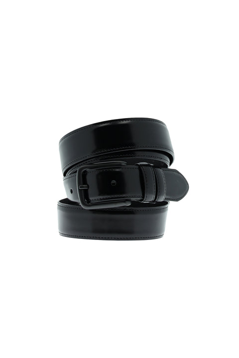 Black Sport Leather Belt