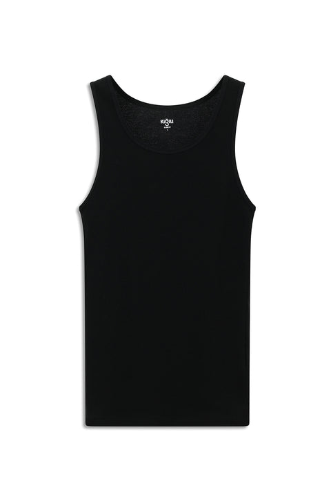 Siyah Slim Fit Dar Kesim Pamuk Fitilli Atlet