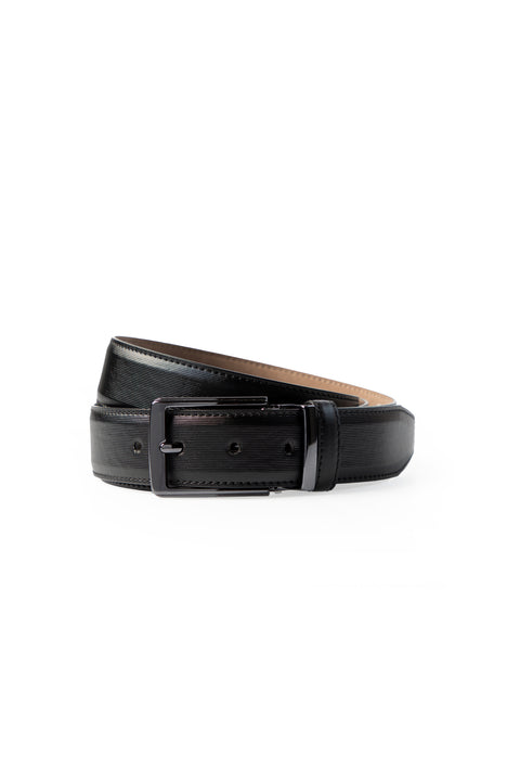 Black 2-Piece Wallet & Belt Set with Gift Box