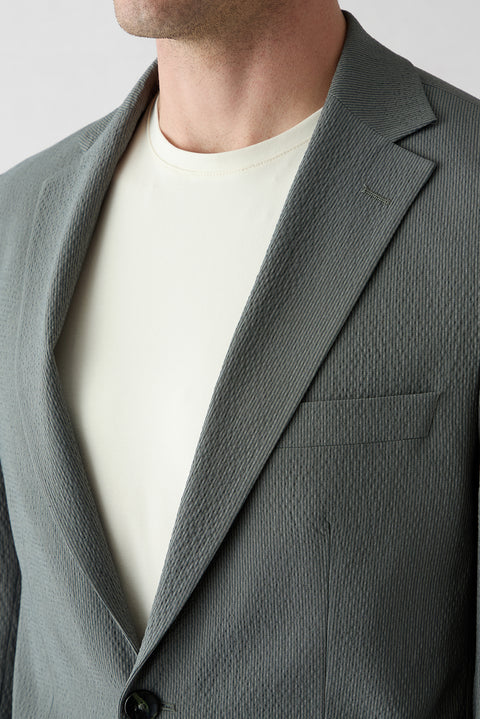 Medium Khaki 8 Drop Muscle Fit Long Athletic Cut Jacket