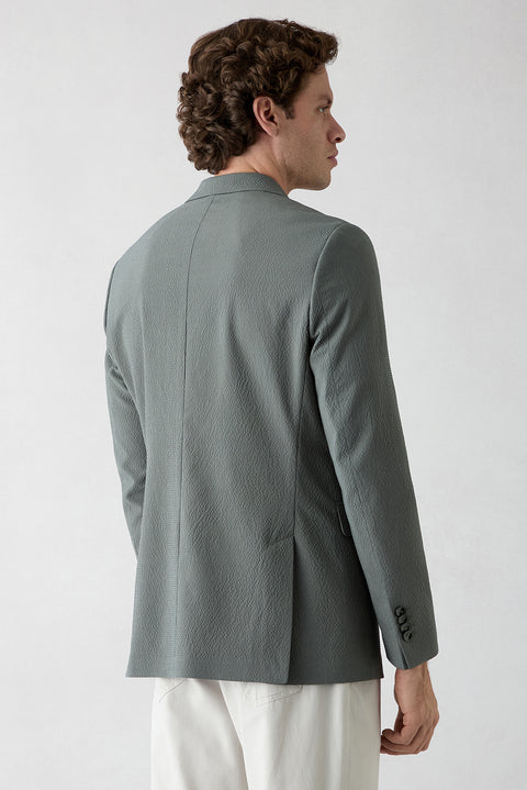 Medium Khaki 8 Drop Muscle Fit Long Athletic Cut Jacket