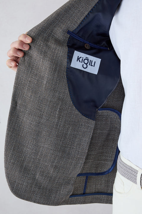Dark Brown 4-Drop Relaxed Fit Shawl Collar Classic Jacket
