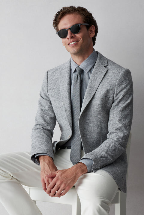 Medium Grey 7 Drop Super Slim Fit Extra Narrow Cut Jacket