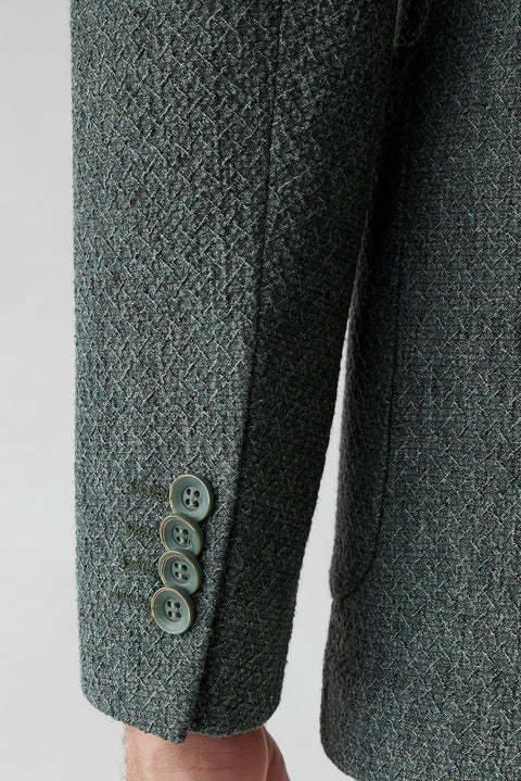 Dark Green 7 Drop Super Slim Fit Extra Narrow Cut Jacket