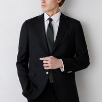 Dark Navy 6-Drop Regular Fit Standard Cut Notch Lapel Classic Wool Jacket