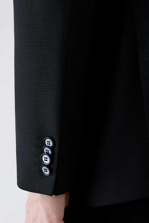 Dark Navy 6-Drop Regular Fit Standard Cut Notch Lapel Classic Wool Jacket
