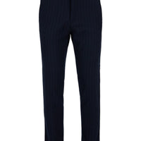 Medium Navy 7 Drop Slim Fit Canvas/Chino Trousers