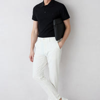 Taş 7 Drop Slim Fit Dar Kesim Çizgili Likralı Esnek Yan Cepli Likralı Kanvas / Chino Pantolon