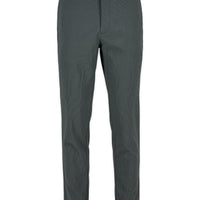 Medium Khaki Tapered Slim Fit Striped Stretchy Sport Trousers