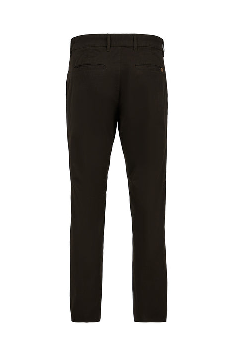Medium Brown 6 Drop Regular Fit Standard Cut Canvas/Chino Pants