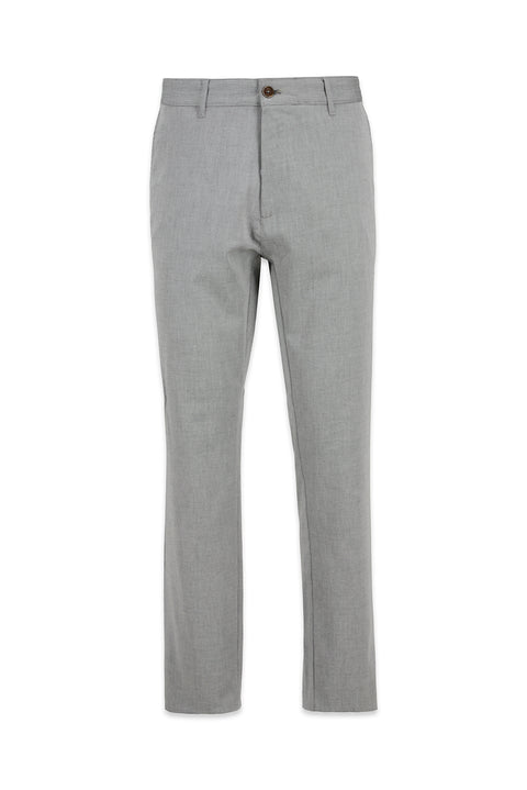 Medium Gray Regular Fit Standard Cut Cotton Sport Trousers