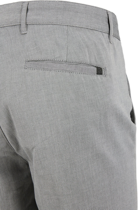 Orta Gri Relaxed Fit Rahat Kesim Yan Cepli Pamuklu Desenli Kanvas / Chino Pantolon