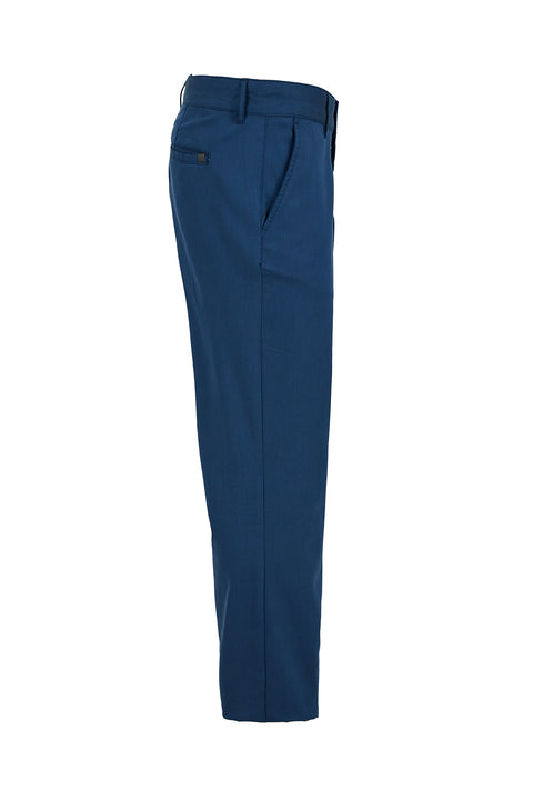 Mid-Navy Relaxed Fit Canvas / Chino Trousers