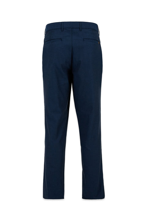 İndigo Relaxed Fit Rahat Kesim Yan Cepli Pamuklu Desenli Kanvas / Chino Pantolon