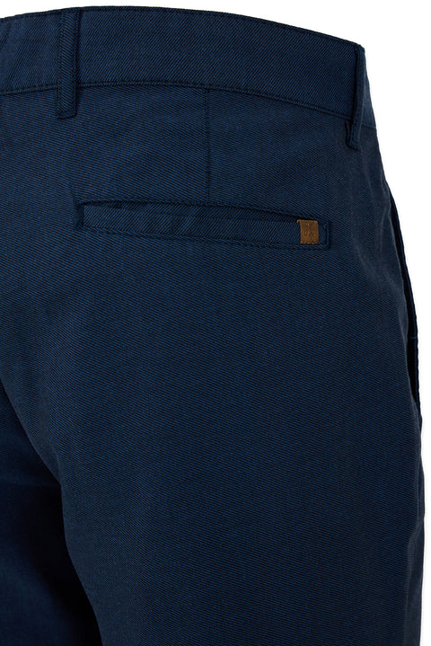 İndigo Regular Fit Standart Kesim Yan Cepli Pamuklu Desenli Kanvas / Chino Pantolon