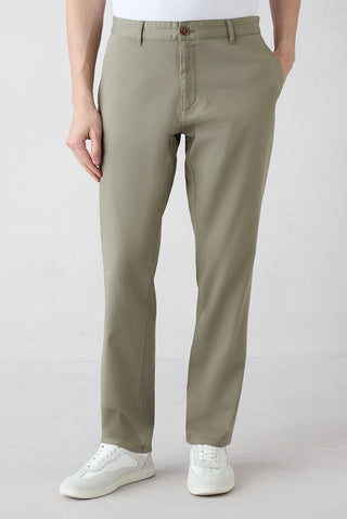  Açık Vizon Regular Fit Standart Kesim Desenli Yan Cepli Likralı Kanvas / Chino Pantolon