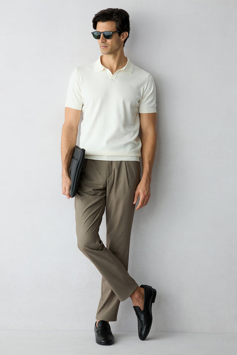 Light Mink Regular Fit Lycra Waistband Elasticated Sports Pants