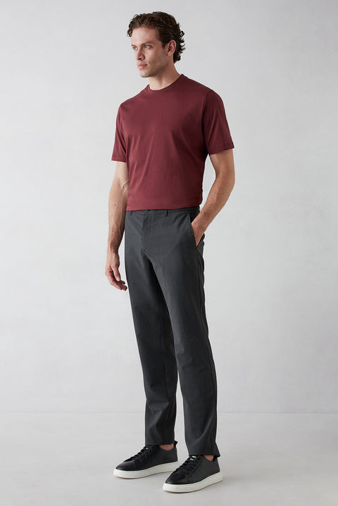 Black Regular Fit Standard Cut Canvas / Chino Trousers