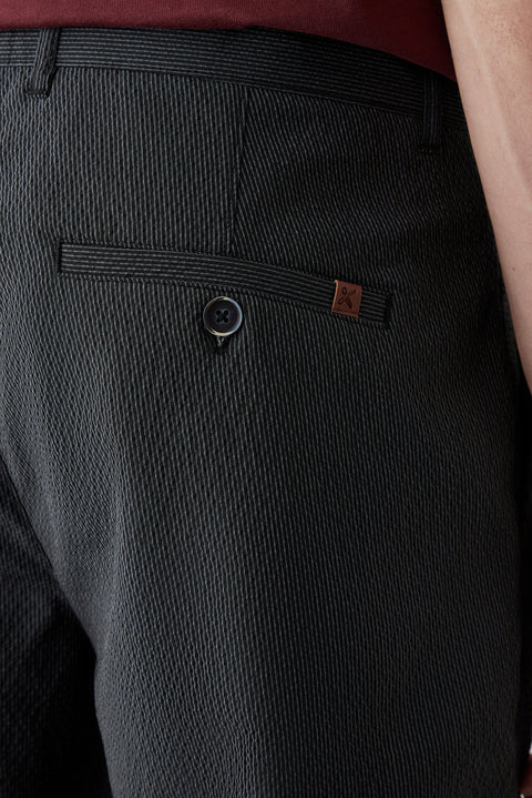 Black Regular Fit Standard Cut Canvas / Chino Trousers