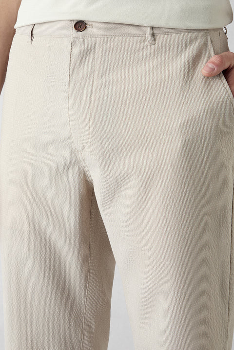 Light Beige 6 Drop Regular Fit Standard Cut Canvas/Chino Pants