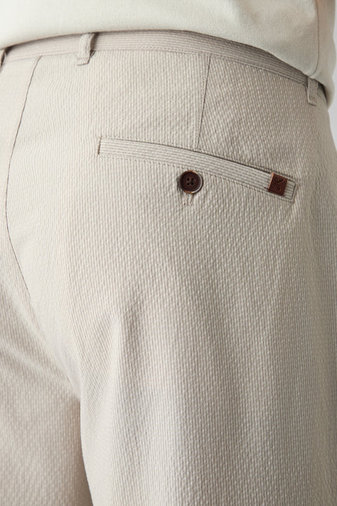 Light Beige 6 Drop Regular Fit Standard Cut Canvas/Chino Pants