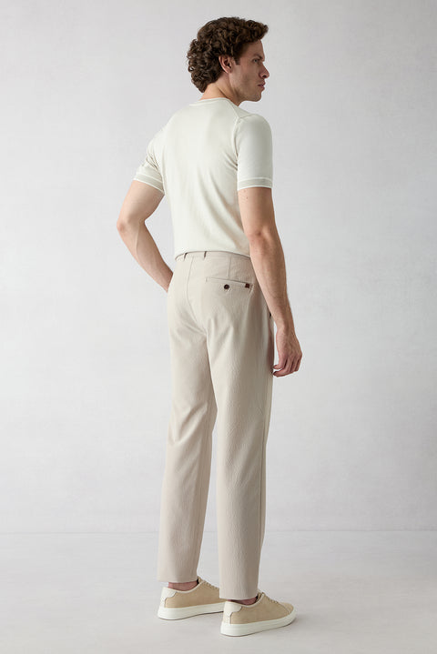 Light Beige 6 Drop Regular Fit Standard Cut Canvas/Chino Pants