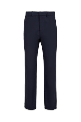  Orta Lacivert Straight Relaxed Fit Likralı Esnek Yan Cepli Pantolon