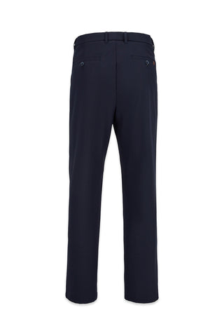  Orta Lacivert Straight Relaxed Fit Likralı Esnek Yan Cepli Pantolon