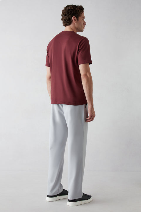 Stone Straight Relaxed Fit Cotton Sports Pants